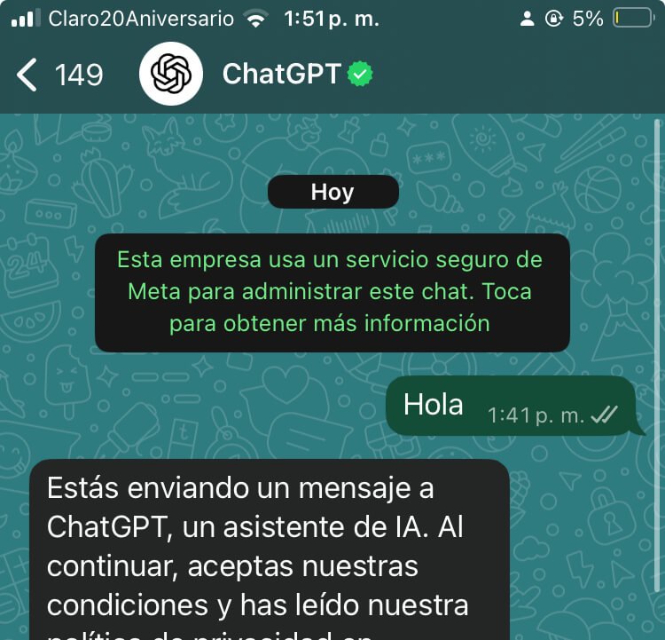 ChatGPT desde Whatsapp GRATIS